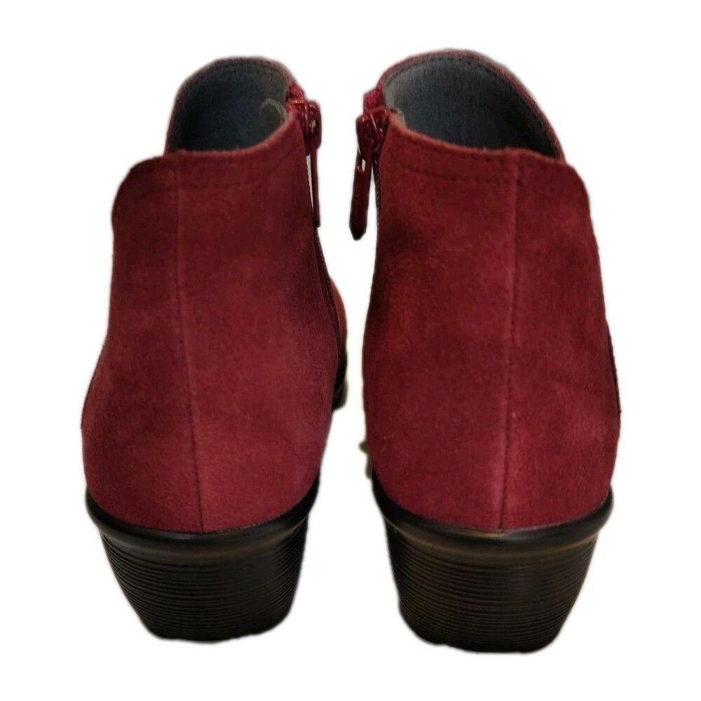 Skechers Burgundy Suede Wedge Booties - Women’s Size 7.5 NWOT - Picture 4 of 9